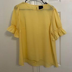 Alex Marie Yellow Blouse w/ puff sleeves!